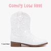 image:imageToddler Girls Cowgirl Boots Glitter Toddler Cowboy Boot Ankle Girls Boots Little Kids Horse Riding Shoes Party BirthdayWhite Pure
