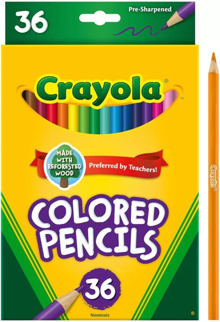 imageCrayola Colored Pencils 36ct Kids Pencils Set Arts ampamp Crafts Supplies Coloring Book Pencils Stocking Stuffers for Kids Ages 336 Count Pack of 1