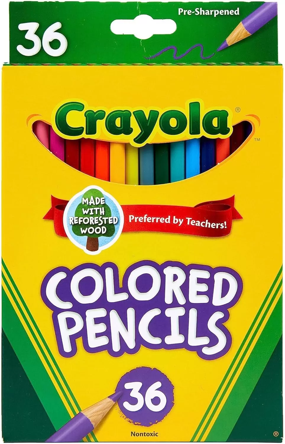 imageCrayola Colored Pencils 36ct Kids Pencils Set Arts ampamp Crafts Supplies Coloring Book Pencils Stocking Stuffers for Kids Ages 336 Count Pack of 1
