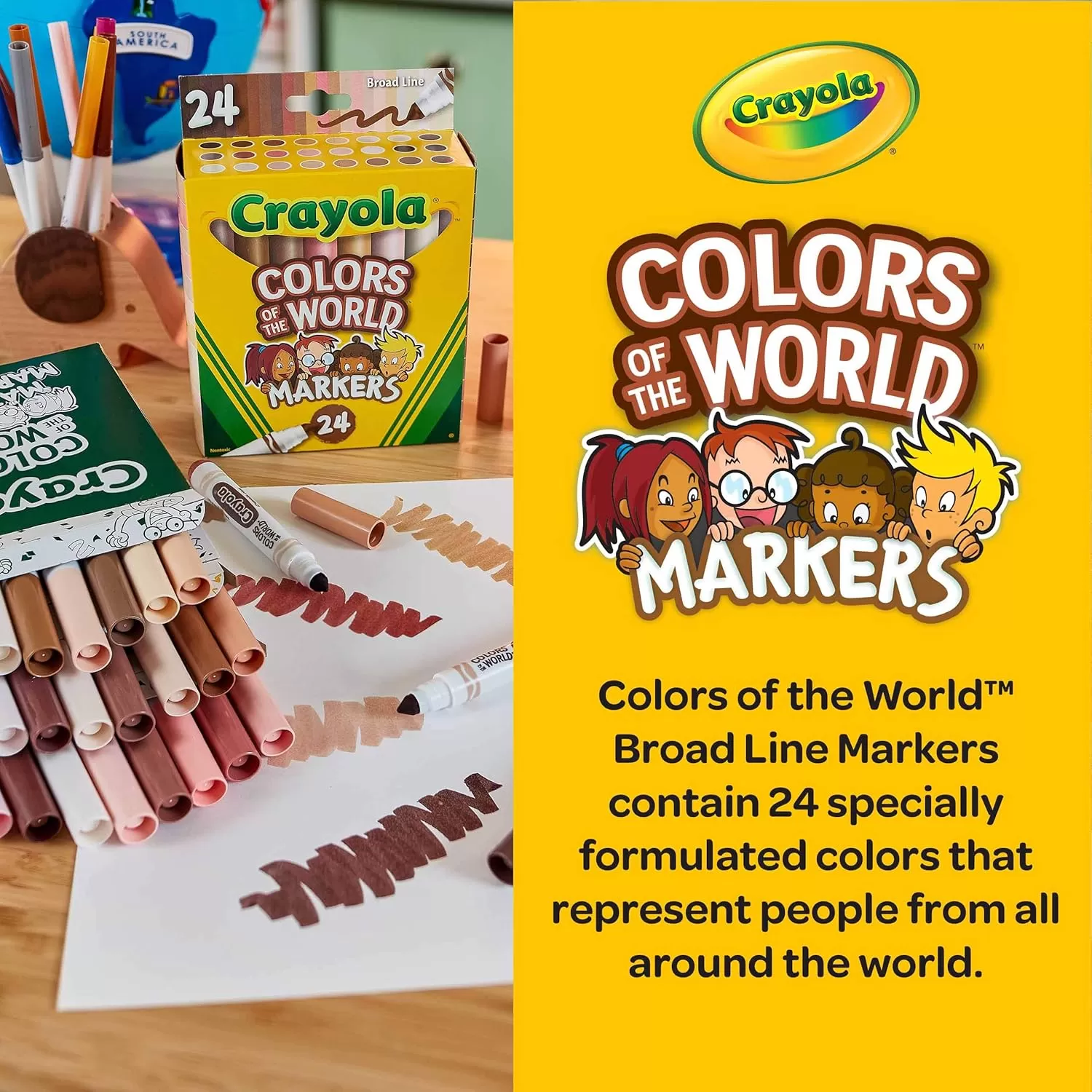 imageCrayola Colors of the World Bulk Colored Pencil Set  6 Packs 24ct Skin Tone Kids Colored Pencils for Kids School Supplies1 Count Pack of 1