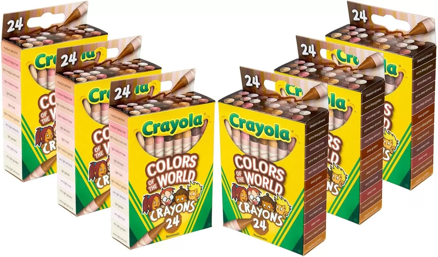 imageCrayola Colors of the World Bulk Colored Pencil Set  6 Packs 24ct Skin Tone Kids Colored Pencils for Kids School Supplies1 Count Pack of 1