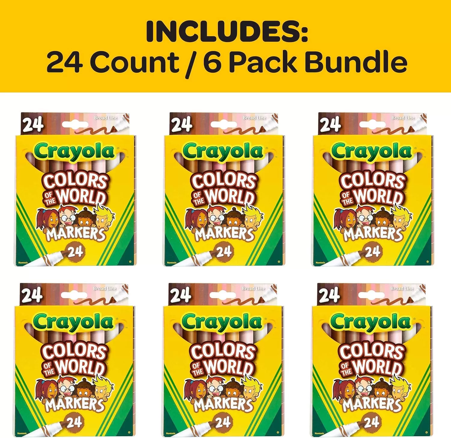 imageCrayola Colors of the World Bulk Colored Pencil Set  6 Packs 24ct Skin Tone Kids Colored Pencils for Kids School Supplies1 Count Pack of 1
