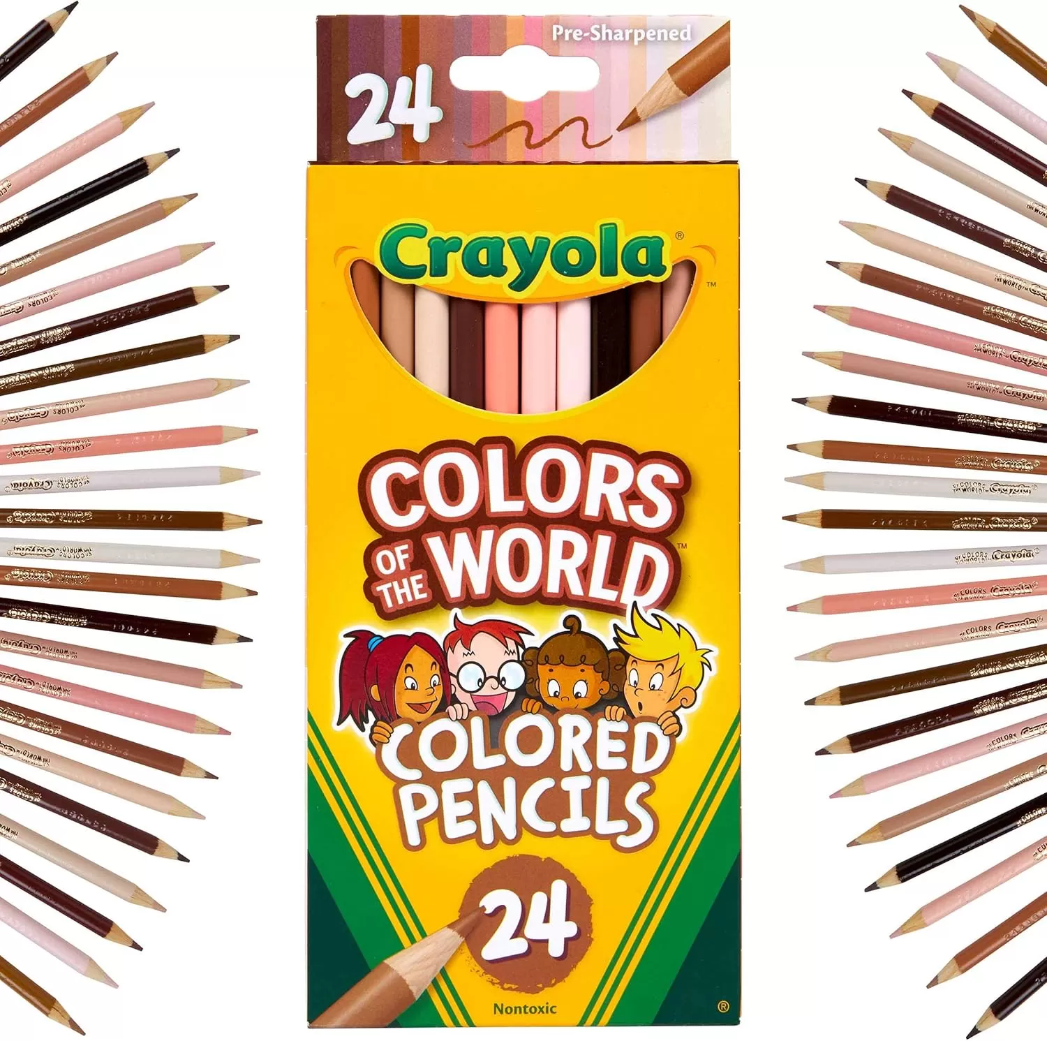 imageCrayola Colors of the World Bulk Colored Pencil Set  6 Packs 24ct Skin Tone Kids Colored Pencils for Kids School Supplies1 Count Pack of 1