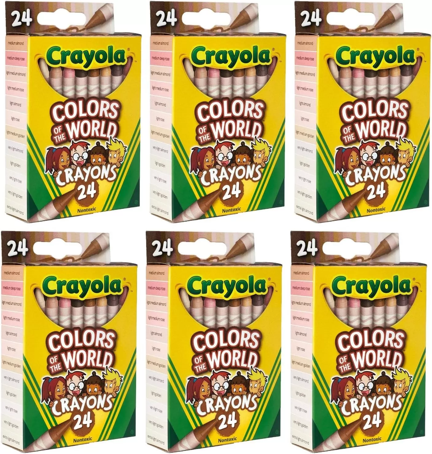 imageCrayola Colors of the World Bulk Colored Pencil Set  6 Packs 24ct Skin Tone Kids Colored Pencils for Kids School Supplies1 Count Pack of 1