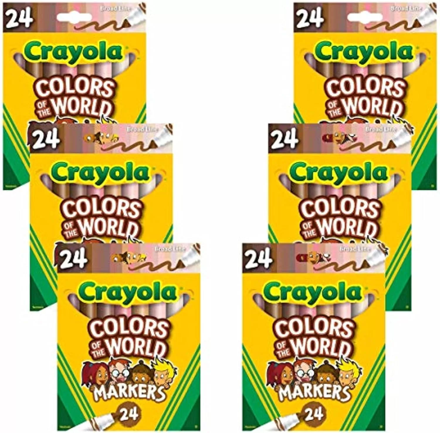 imageCrayola Colors of the World Bulk Colored Pencil Set  6 Packs 24ct Skin Tone Kids Colored Pencils for Kids School Supplies1 Count Pack of 1