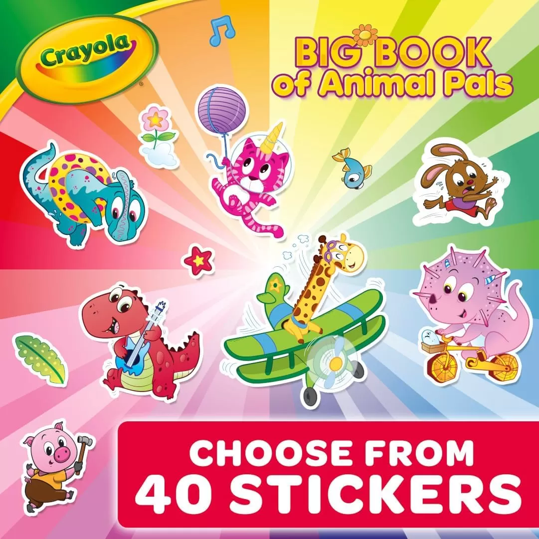 imageCrayola Epic Book of Awesome 288 Pages Kids Coloring Book Activity Set Animal Coloring Pages Holiday Gift for Kids 3Animal Pals