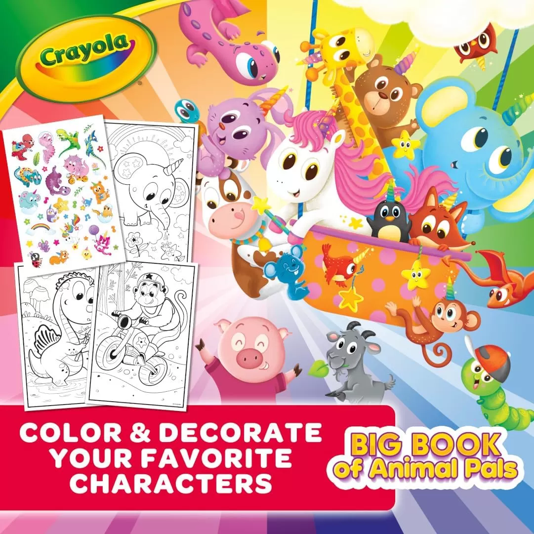 imageCrayola Epic Book of Awesome 288 Pages Kids Coloring Book Activity Set Animal Coloring Pages Holiday Gift for Kids 3Animal Pals