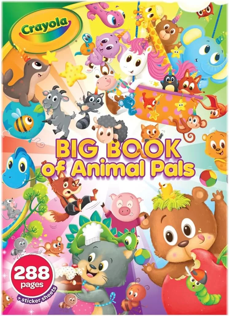 imageCrayola Epic Book of Awesome 288 Pages Kids Coloring Book Activity Set Animal Coloring Pages Holiday Gift for Kids 3Animal Pals