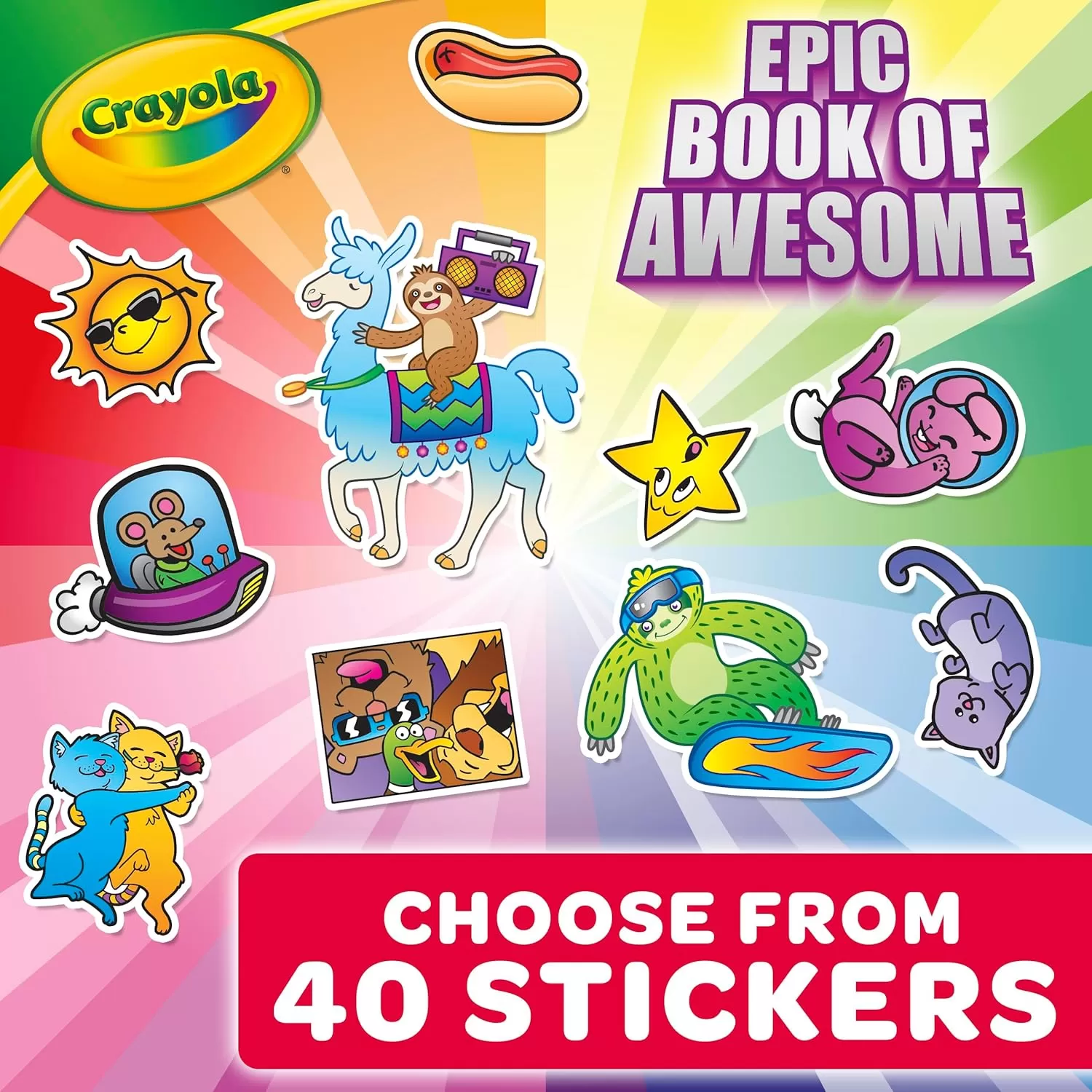 imageCrayola Epic Book of Awesome 288 Pages Kids Coloring Book Activity Set Animal Coloring Pages Holiday Gift for Kids 3Epic Book of Awesome