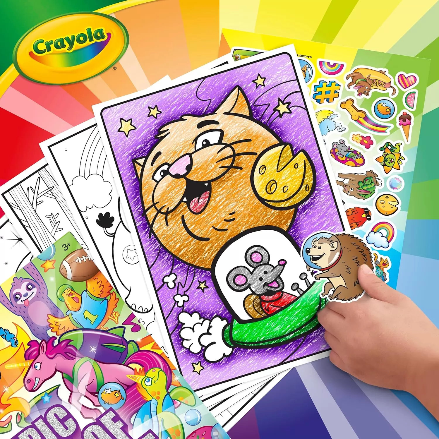 imageCrayola Epic Book of Awesome 288 Pages Kids Coloring Book Activity Set Animal Coloring Pages Holiday Gift for Kids 3Epic Book of Awesome