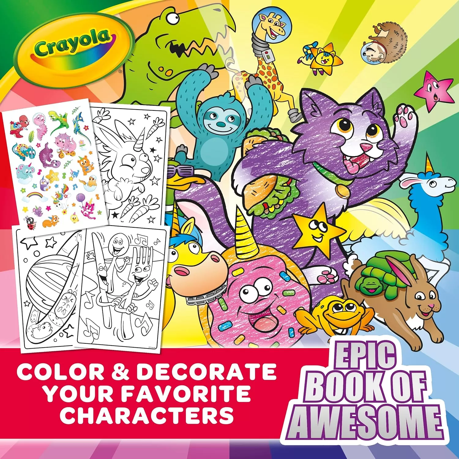 imageCrayola Epic Book of Awesome 288 Pages Kids Coloring Book Activity Set Animal Coloring Pages Holiday Gift for Kids 3Epic Book of Awesome