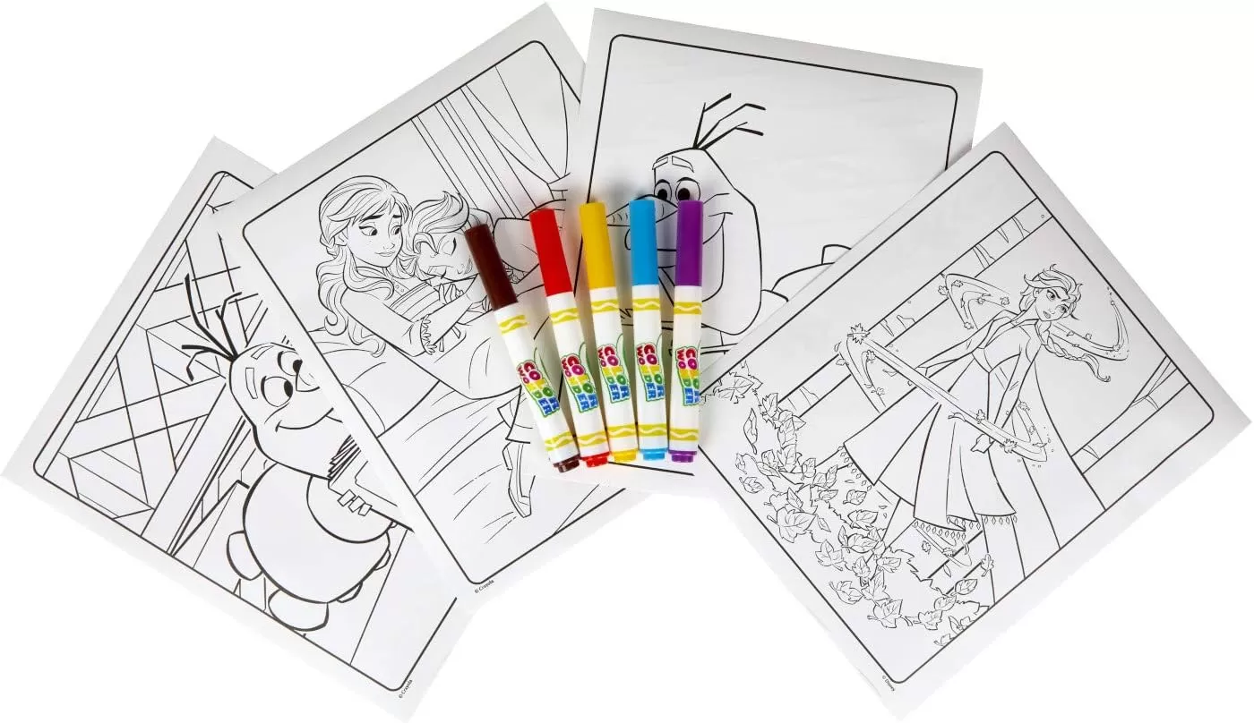 imageCrayola Frozen Color Wonder Coloring Set 18 Mess Free Frozen Coloring Pages for Toddlers Frozen Toys ampamp Gifts Toddler Stocking StuffersFrozen II