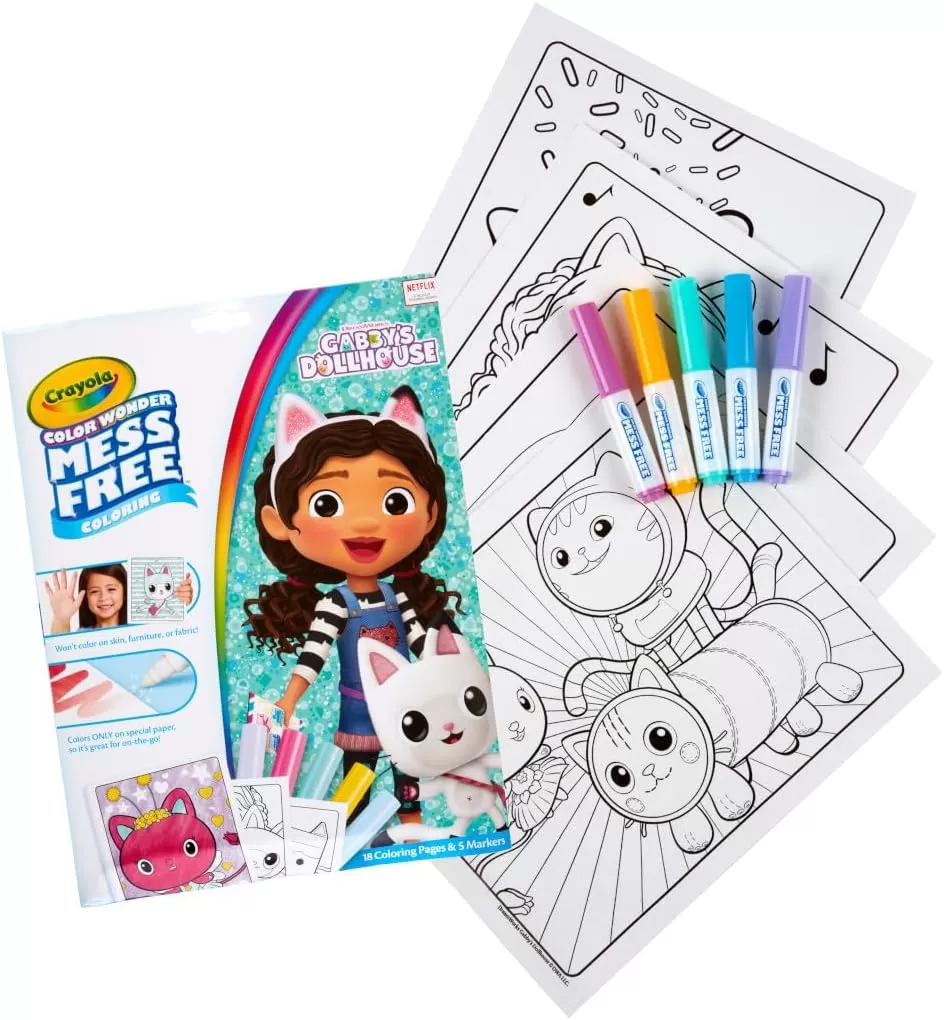 imageCrayola Frozen Color Wonder Coloring Set 18 Mess Free Frozen Coloring Pages for Toddlers Frozen Toys ampamp Gifts Toddler Stocking StuffersGabbys Dollhouse