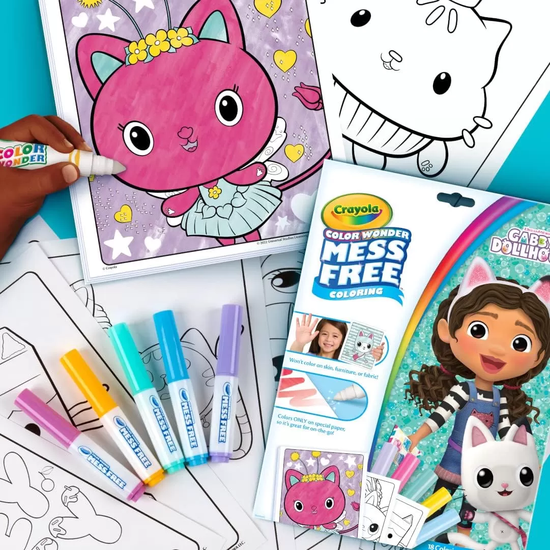 imageCrayola Frozen Color Wonder Coloring Set 18 Mess Free Frozen Coloring Pages for Toddlers Frozen Toys ampamp Gifts Toddler Stocking StuffersGabbys Dollhouse