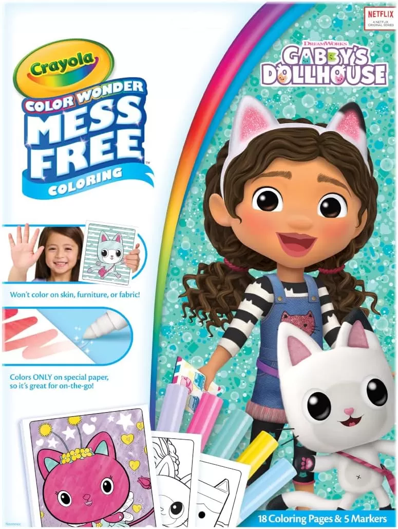 imageCrayola Frozen Color Wonder Coloring Set 18 Mess Free Frozen Coloring Pages for Toddlers Frozen Toys ampamp Gifts Toddler Stocking StuffersGabbys Dollhouse