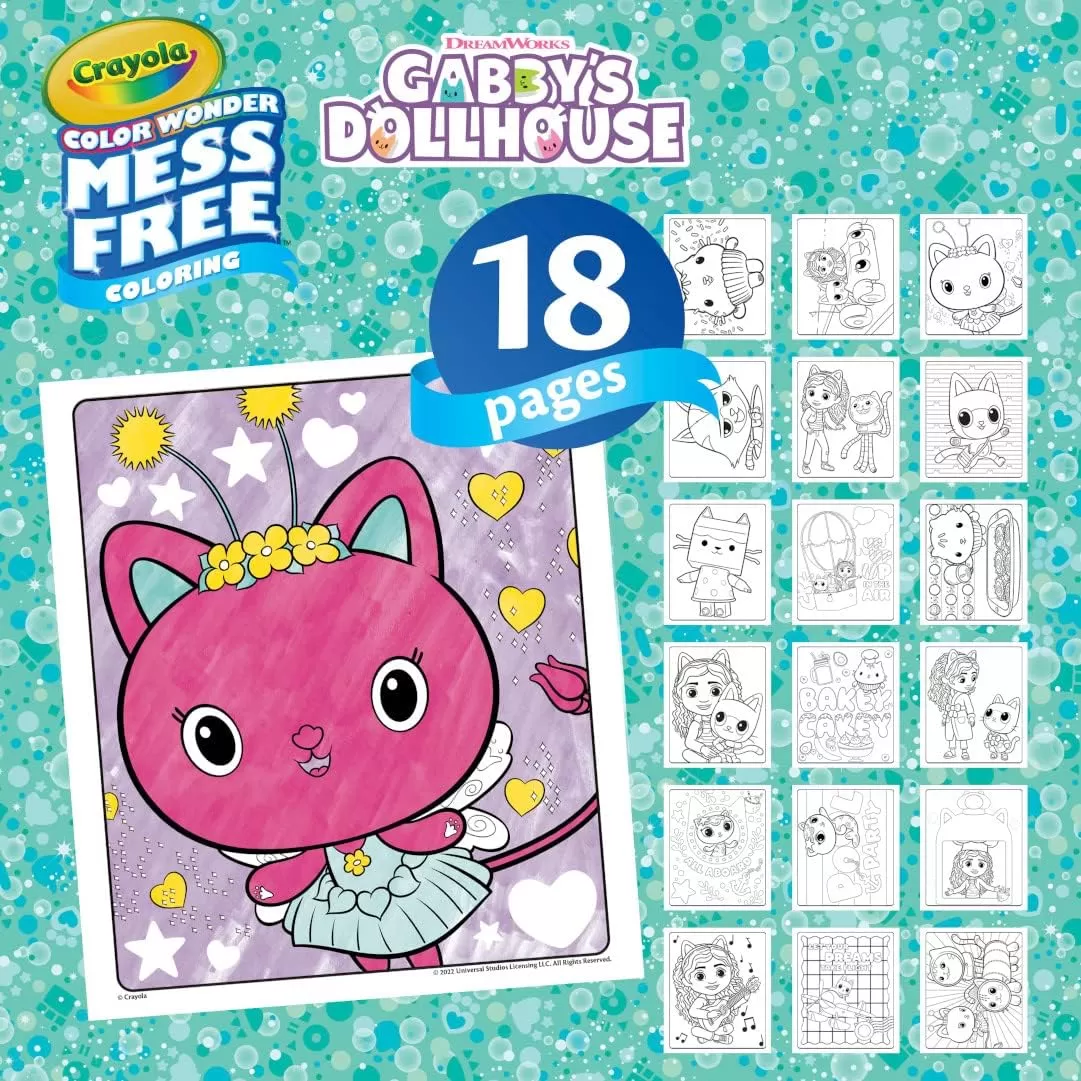 imageCrayola Frozen Color Wonder Coloring Set 18 Mess Free Frozen Coloring Pages for Toddlers Frozen Toys ampamp Gifts Toddler Stocking StuffersGabbys Dollhouse