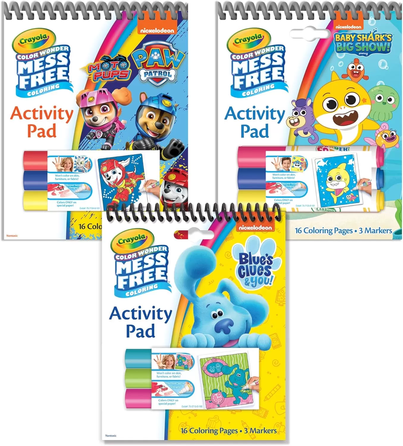 imageCrayola Nickelodeon Color Wonder Bundle 3 Pack Mess Free Coloring Set for Kids Activity Pads ampamp Markers Toddler Stocking Stuffers 3