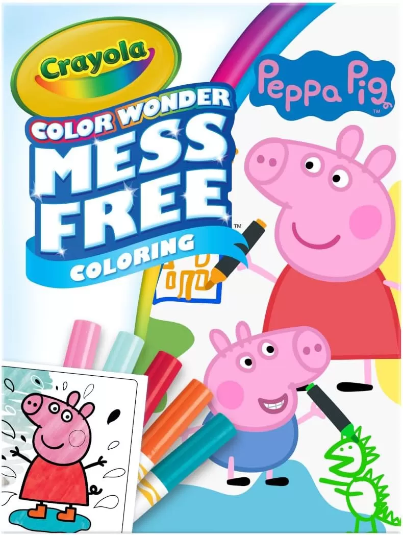 imageCrayola Peppa Pig Color Wonder Activity Set Mess Free Peppa Pig Coloring Pages for Toddlers Peppa Pig Toys ampamp Gifts Stocking StuffersPeppa Pig