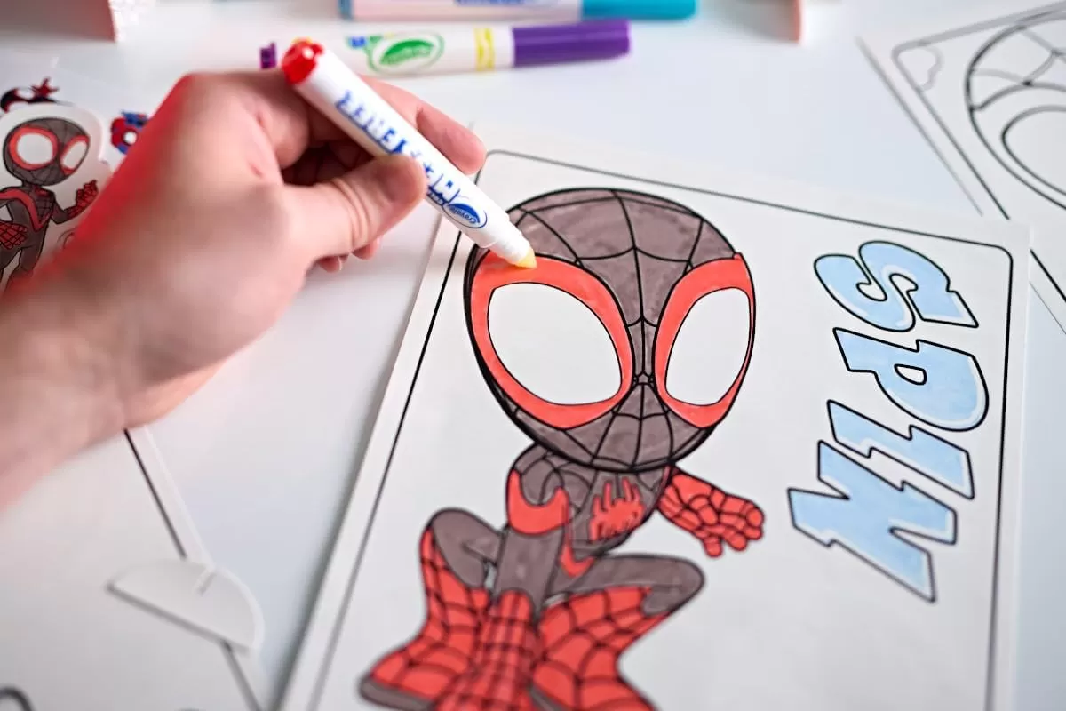 imageCrayola Spiderman Color Wonder Coloring Set 18 Spiderman Mess Free Coloring Pages for Toddlers Spiderman Toys Stocking Stuffers GiftsActivity Kit