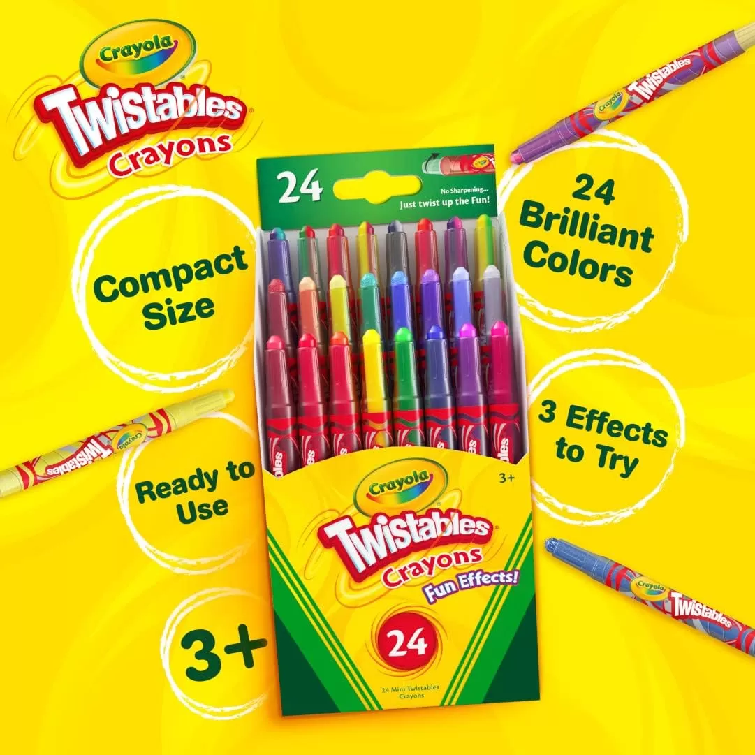 imageCrayola Twistables Crayons 24ct Special Effects Crayons for Kids No Sharpening Coloring Supplies Gifts ampamp Stocking Stuffers for Kids24 Count Pack of 1