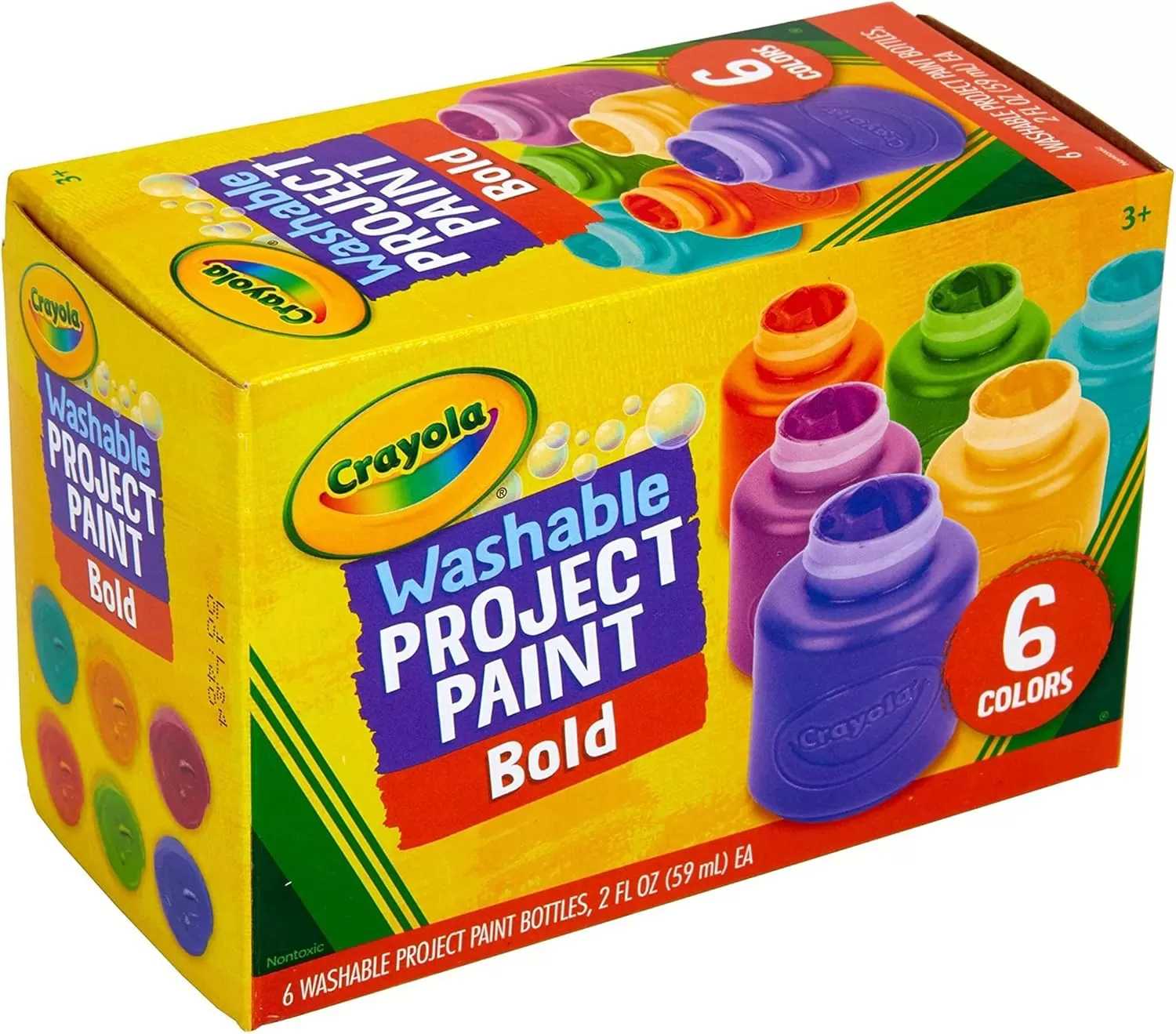 imageCrayola Washable Kids Paint Set 12ct Classic and Glitter Paint for Kids Arts ampamp Crafts Supplies Toddler Painting Kit 3 Amazon ExclusiveBold