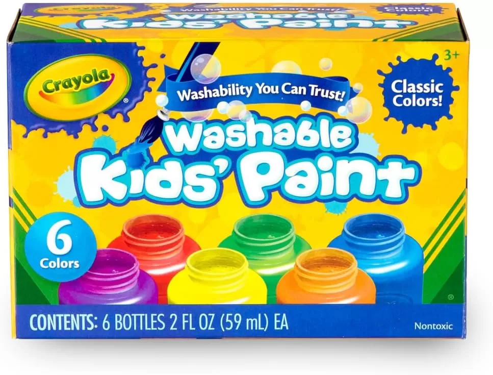 imageCrayola Washable Kids Paint Set 12ct Classic and Glitter Paint for Kids Arts ampamp Crafts Supplies Toddler Painting Kit 3 Amazon ExclusiveClassic  Glitter