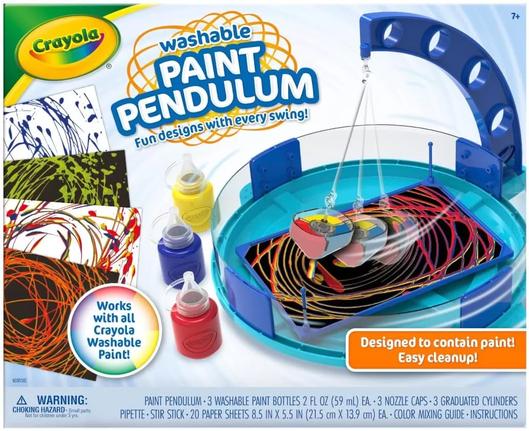 imageCrayola Washable Kids Paint Set 12ct Classic and Glitter Paint for Kids Arts ampamp Crafts Supplies Toddler Painting Kit 3 Amazon ExclusivePaint Pendulum