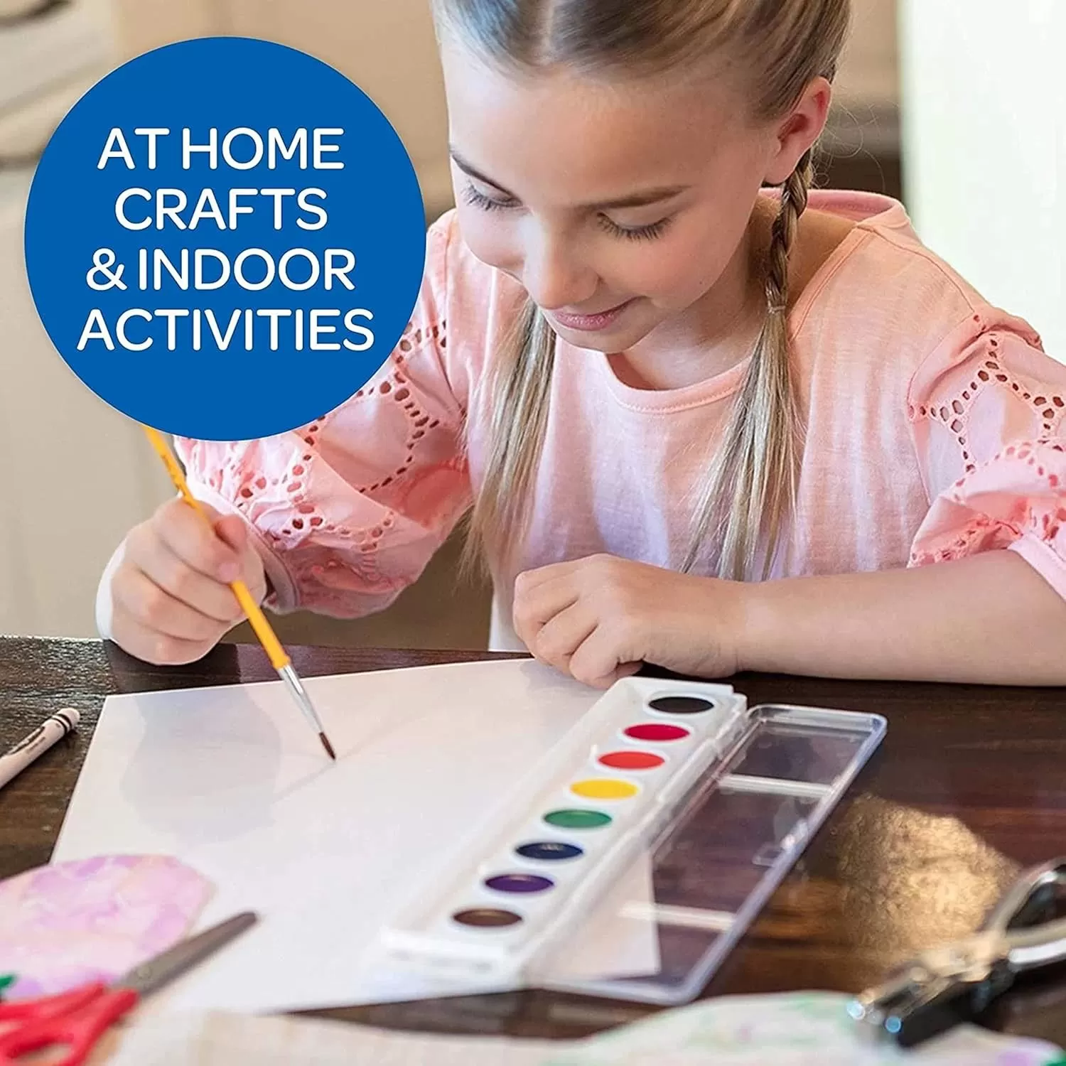 imageCrayola Washable Watercolor Paint Sets for Kids 12ct Classroom Arts ampamp Crafts Bulk Classroom Paint for Kids 8 Colors 3Watercolors