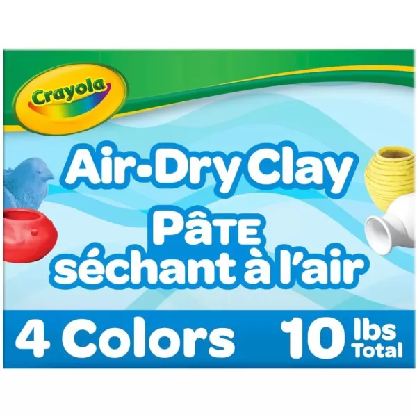 imageCrayola Air Dry Clay 5lbs Natural White Modeling Clay for Kids Sculpting Material Bulk Craft Supplies for School Classrooms Amazon ExclusiveRed  Blue  White  Yellow