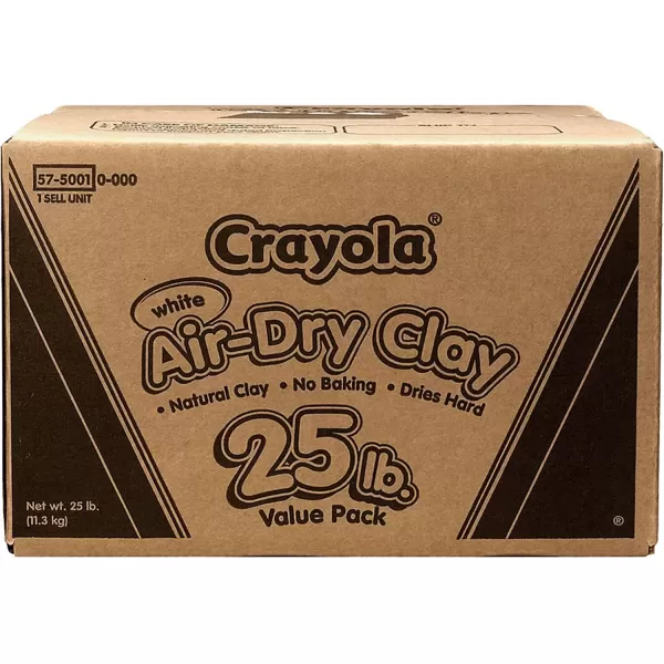 imageCrayola Air Dry Clay 5lbs Natural White Modeling Clay for Kids Sculpting Material Bulk Craft Supplies for School Classrooms Amazon ExclusiveWhite