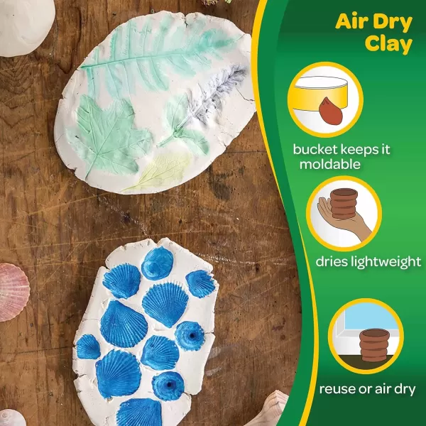 imageCrayola Air Dry Clay 5lbs Natural White Modeling Clay for Kids Sculpting Material Bulk Craft Supplies for School Classrooms Amazon ExclusiveWhite