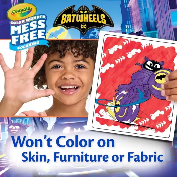imageCrayola Batwheels Color Wonder Activity Set Batman Mess Free Coloring Pages for Toddlers Batman Gift ampamp Toys for Kids Stocking StuffersBatwheels
