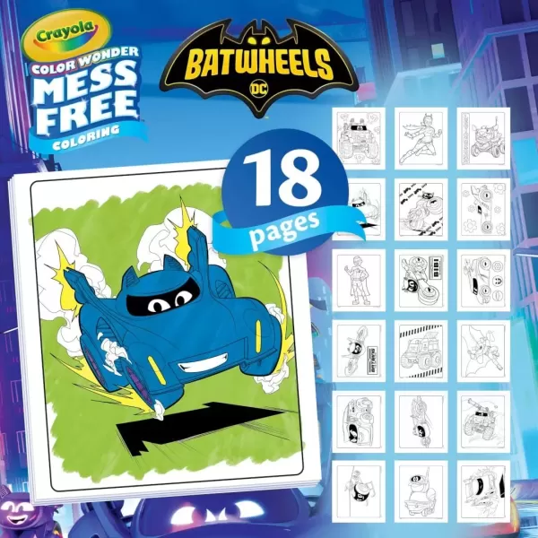imageCrayola Batwheels Color Wonder Activity Set Batman Mess Free Coloring Pages for Toddlers Batman Gift ampamp Toys for Kids Stocking StuffersBatwheels