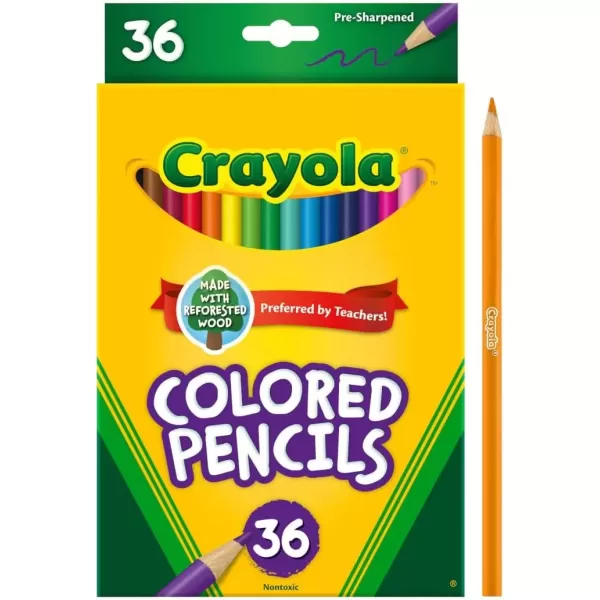 imageCrayola Colored Pencils 36ct Kids Pencils Set Arts ampamp Crafts Supplies Coloring Book Pencils Stocking Stuffers for Kids Ages 336 Count Pack of 1