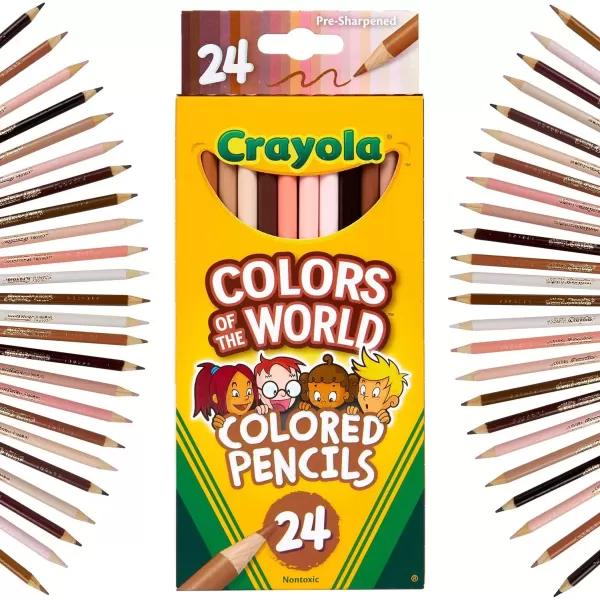 imageCrayola Colors of the World Bulk Colored Pencil Set  6 Packs 24ct Skin Tone Kids Colored Pencils for Kids School Supplies1 Count Pack of 1
