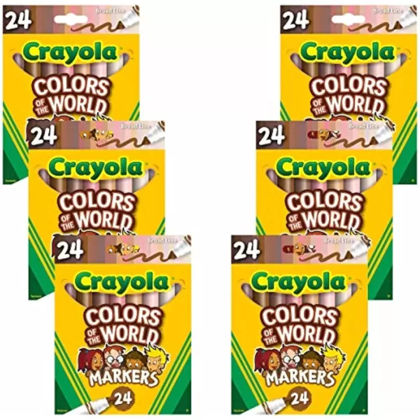 imageCrayola Colors of the World Bulk Colored Pencil Set  6 Packs 24ct Skin Tone Kids Colored Pencils for Kids School Supplies1 Count Pack of 1