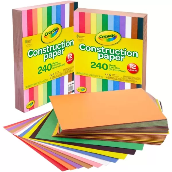 imageCrayola Construction Paper  480ct 2pck Bulk School Supplies For Kids Teacher Classroom Must Have Art Paper Arts ampamp CraftsConstruction Paper