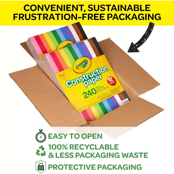 imageCrayola Construction Paper  480ct 2pck Bulk School Supplies For Kids Teacher Classroom Must Have Art Paper Arts ampamp CraftsConstruction Paper