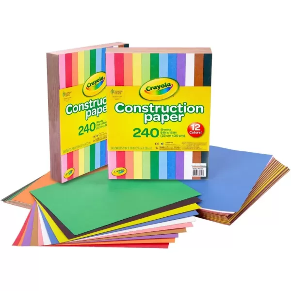 imageCrayola Construction Paper  480ct 2pck Bulk School Supplies For Kids Teacher Classroom Must Have Art Paper Arts ampamp CraftsConstruction Paper