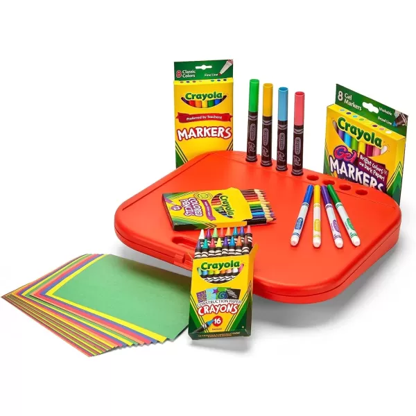 imageCrayola Create N Carry Art Set 75pcs Art Supplies Kit Drawing Set for Kids Arts ampamp Crafts Supplies Holiday Gift for Kids 5