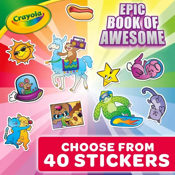 imageCrayola Epic Book of Awesome 288 Pages Kids Coloring Book Activity Set Animal Coloring Pages Holiday Gift for Kids 3Epic Book of Awesome