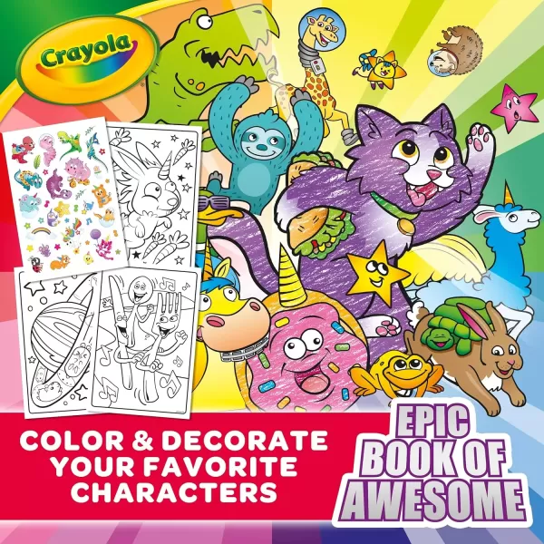 imageCrayola Epic Book of Awesome 288 Pages Kids Coloring Book Activity Set Animal Coloring Pages Holiday Gift for Kids 3Epic Book of Awesome
