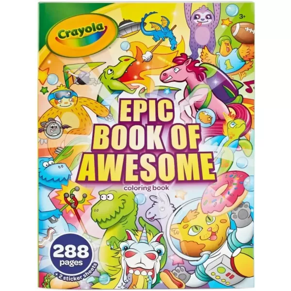imageCrayola Epic Book of Awesome 288 Pages Kids Coloring Book Activity Set Animal Coloring Pages Holiday Gift for Kids 3Epic Book of Awesome