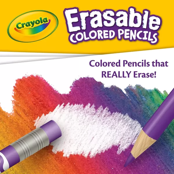 imageCrayola Erasable Colored Pencils 24ct Kids Coloring Pencils for Coloring Books Arts ampamp Crafts Stocking Stuffers for Kids 6