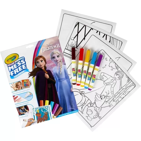 imageCrayola Frozen Color Wonder Coloring Set 18 Mess Free Frozen Coloring Pages for Toddlers Frozen Toys ampamp Gifts Toddler Stocking StuffersFrozen II