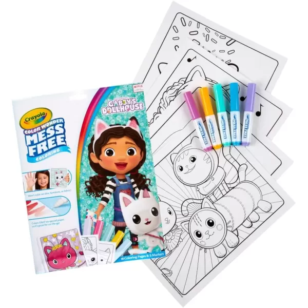 imageCrayola Frozen Color Wonder Coloring Set 18 Mess Free Frozen Coloring Pages for Toddlers Frozen Toys ampamp Gifts Toddler Stocking StuffersGabbys Dollhouse