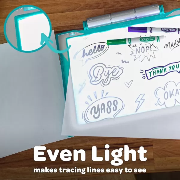 imageCrayola Light Up Tracing Pad  Teal Kids Light Board For Tracing ampamp Sketching Kids Toys Gifts for Girls ampamp Boys 6 Amazon ExclusiveTeal