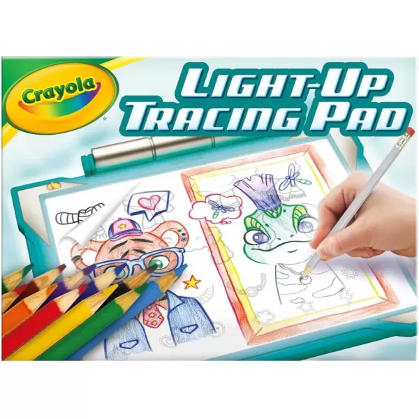 imageCrayola Light Up Tracing Pad  Teal Kids Light Board For Tracing ampamp Sketching Kids Toys Gifts for Girls ampamp Boys 6 Amazon ExclusiveTeal