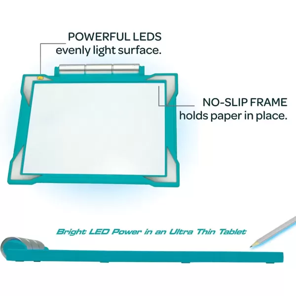 imageCrayola Light Up Tracing Pad  Teal Kids Light Board For Tracing ampamp Sketching Kids Toys Gifts for Girls ampamp Boys 6 Amazon ExclusiveTeal