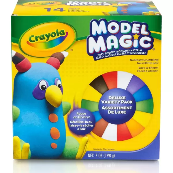 imageCrayola Model Magic Deluxe Variety Pack 14 Packs Kids Air Dry Clay Modeling Clay Alternative Stocking Stuffers Craft Supplies 7oz